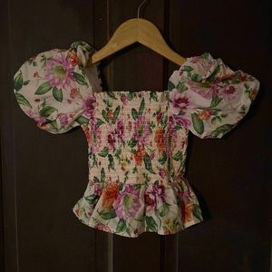 Janie and Jack floral top size 4